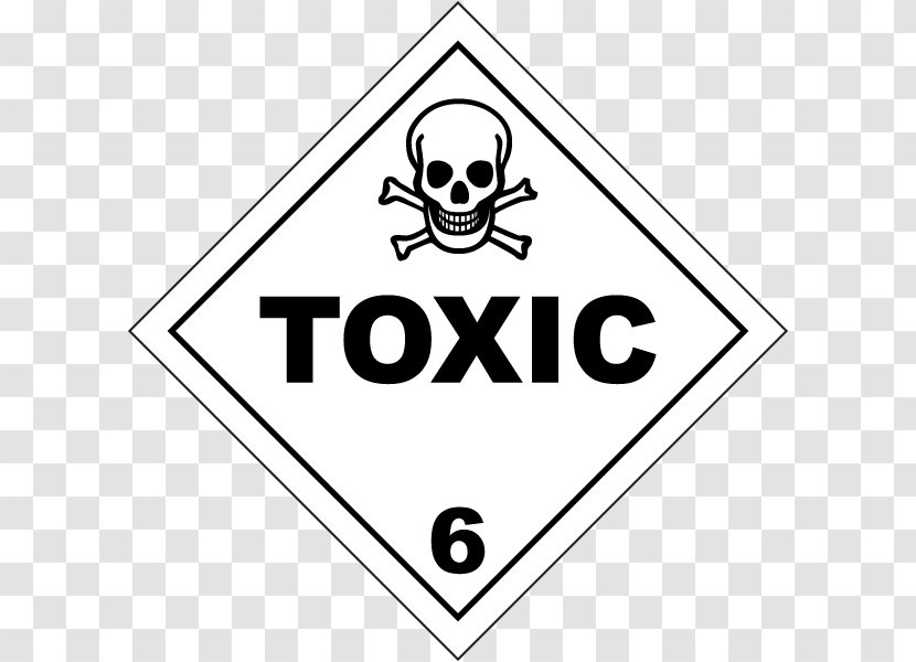 HAZMAT Class 6 Toxic And Infectious Substances Dangerous Goods Toxicity Poison Hazard Symbol Transparent PNG
