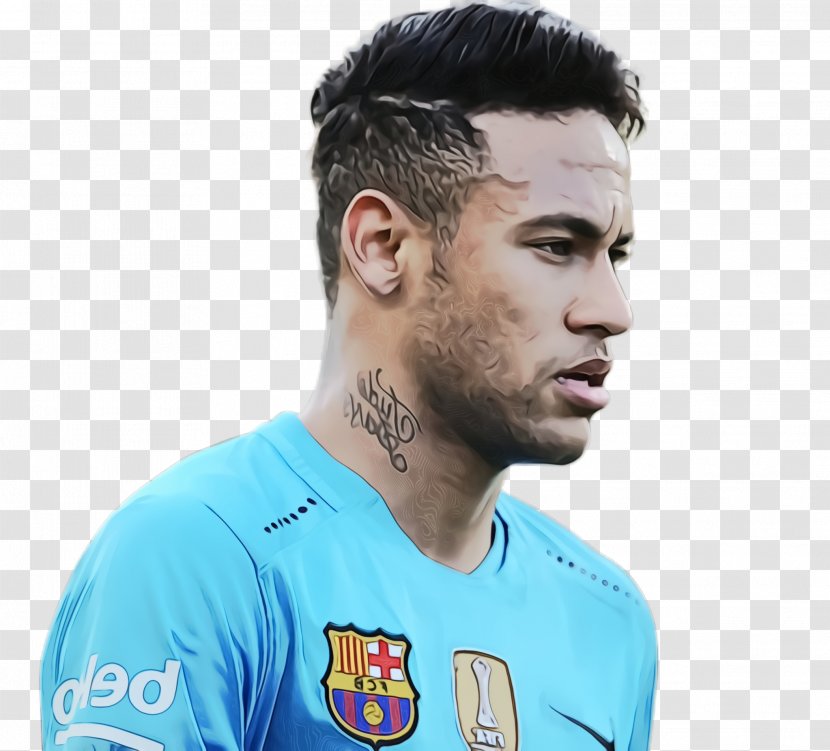 Soccer Cartoon - Turquoise - Mohawk Hairstyle Facial Hair Transparent PNG