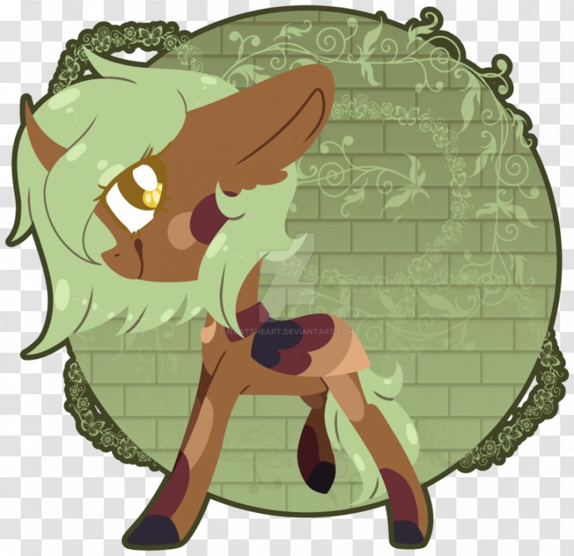 Horse Cartoon Green Legendary Creature - Mythical Transparent PNG