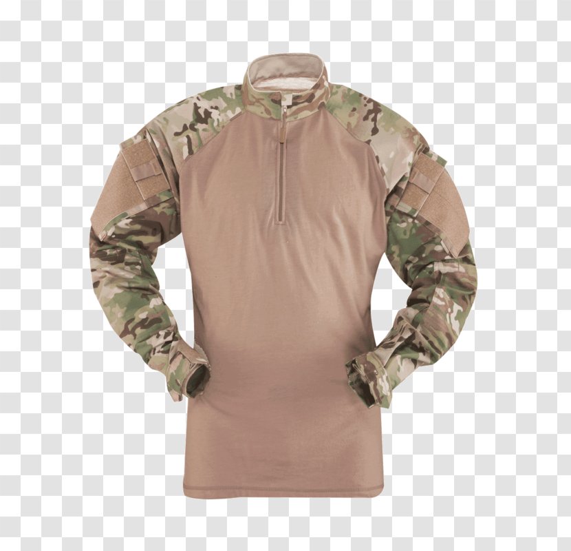 T-shirt MultiCam Army Combat Shirt TRU-SPEC Zipper - Uniform Transparent PNG