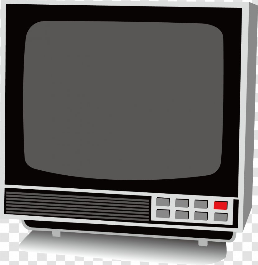 Television Set Computer Monitor - Technology - Old Vintage Black And White TV Appliance Background Material Transparent PNG