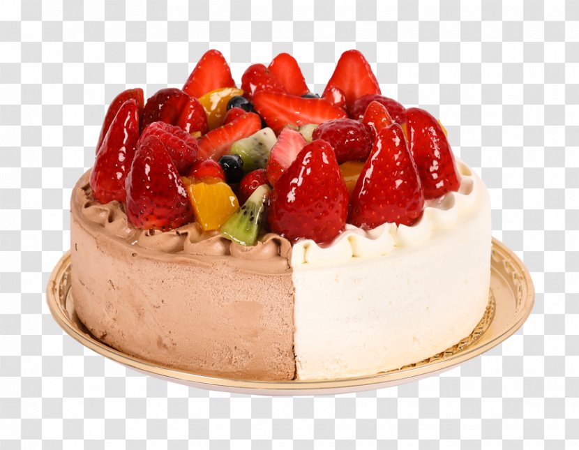 Fruitcake Cream Pavlova Cheesecake Strawberry Pie - Mix Fruit Transparent PNG
