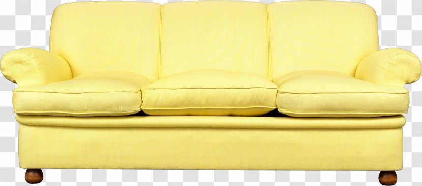 Loveseat Sofa Bed Couch Comfort Chair - Yellow - Image Transparent PNG