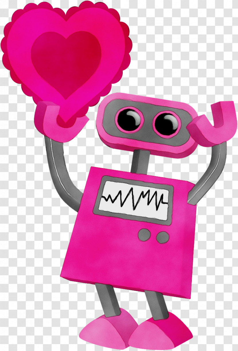 Pink Heart Cartoon Magenta Technology Transparent PNG