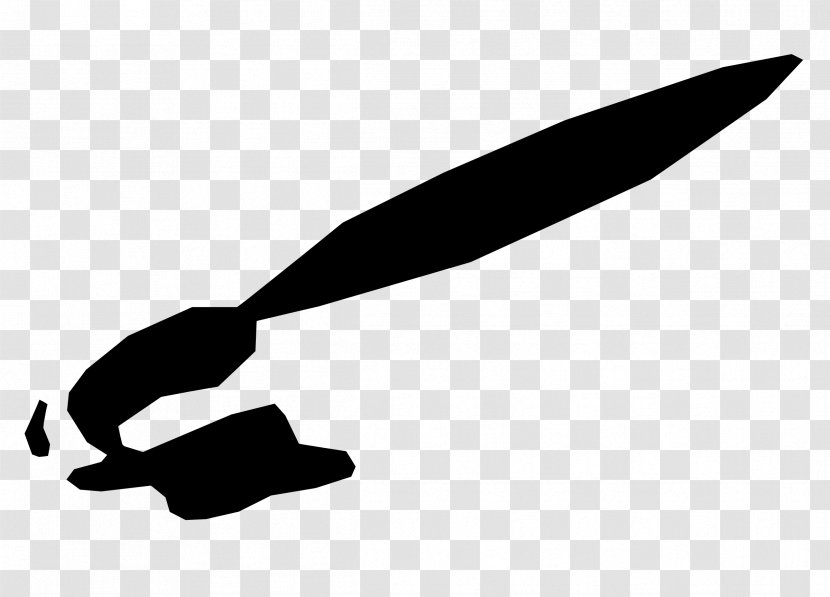 Black And White Microsoft Paint Painting Paintbrush Clip Art - Kitchen Knife Transparent PNG