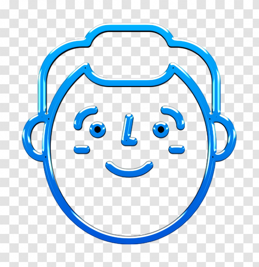Happy People Outline Icon Emoji Icon Man Icon Transparent PNG