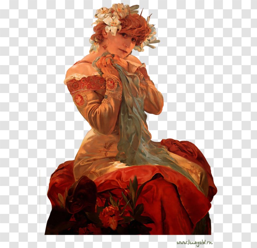 Sarah Bernhardt The Slav Epic Lefevre Utile Painting Art Nouveau - Artist Transparent PNG