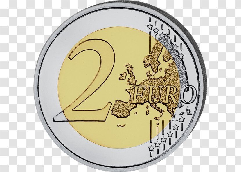 European Union 2 Euro Coin Coins Commemorative - Numismatics Transparent PNG