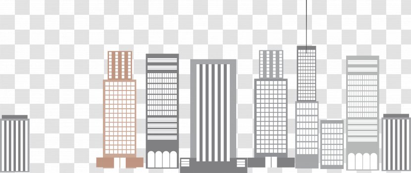 The Architecture Of City Building - Tower Block - Simplified Pen; Urban Transparent PNG