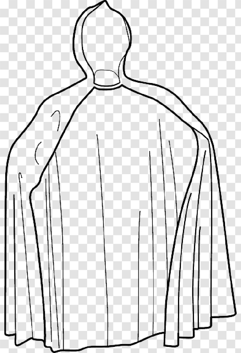 Cape Clip Art Vector Graphics Coat Mantle - Hand - Neck Transparent PNG