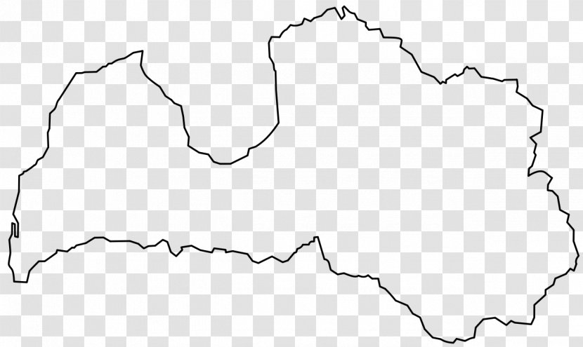 Latvia Blank Map Contour Line Vector - Wikipedia Transparent PNG