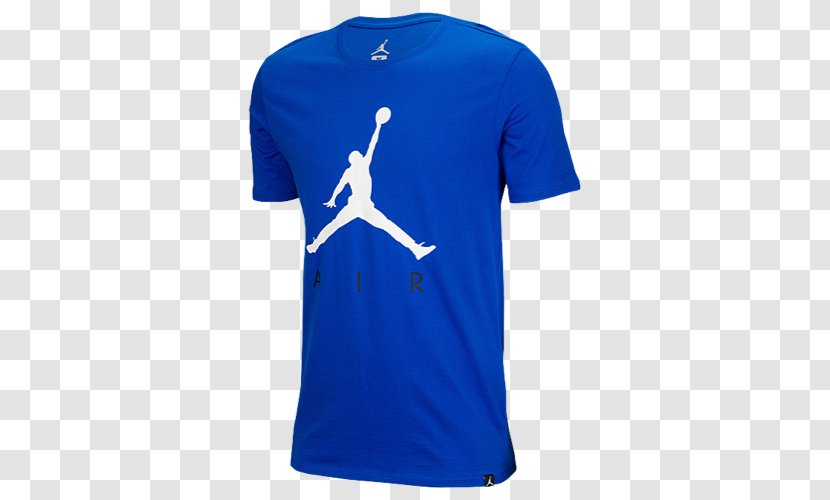 T-shirt Jumpman Air Jordan Clothing Nike - Electric Blue Transparent PNG