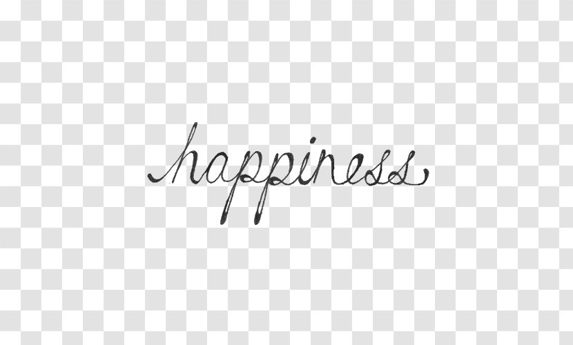 Happiness Quotation Black And White Saying - Love Transparent PNG