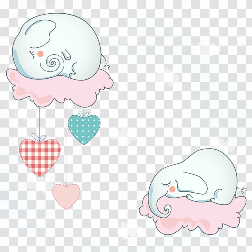 Cartoon Comics Cuteness Illustration - Watercolor - Free Elephant Buckle Material Transparent PNG