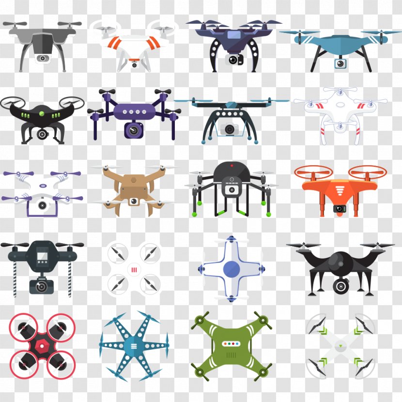 Unmanned Aerial Vehicle Flat Design Electronic Speed Control Icon - Product - UAV Transparent PNG