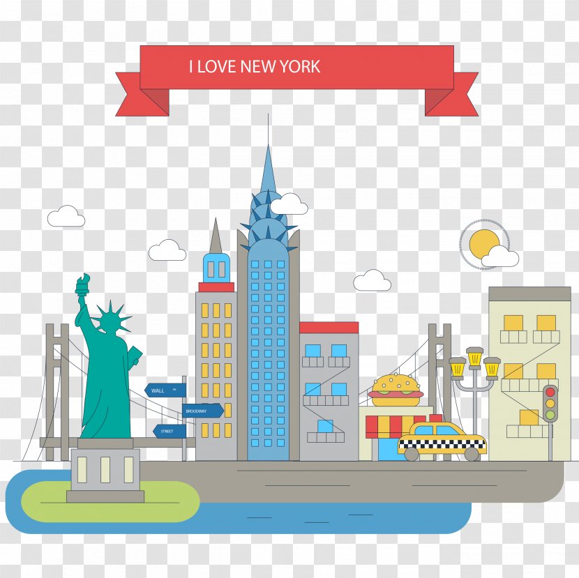 New York City Illustration Vector Graphics Graphic Design - Architectural Transparent PNG