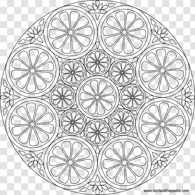 Coloring Book Mandala Child Adult Meditation - Lg Transparent PNG