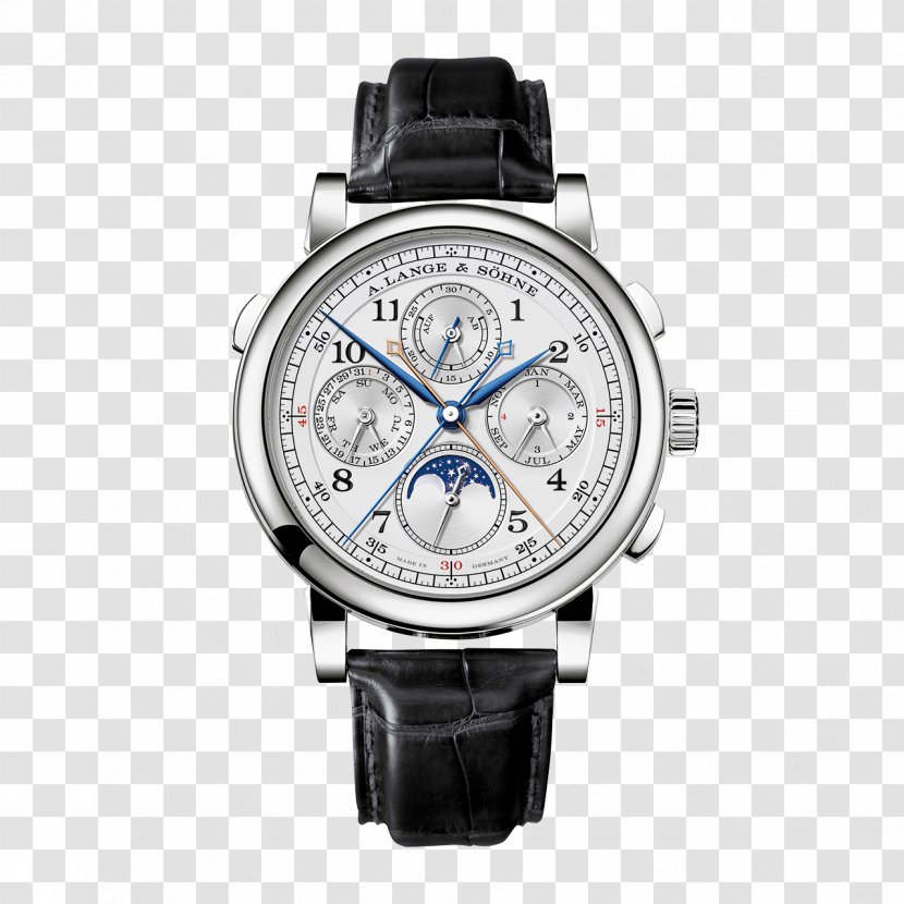 Perpetual Calendar A. Lange & Söhne Annual Watch Double Chronograph Transparent PNG