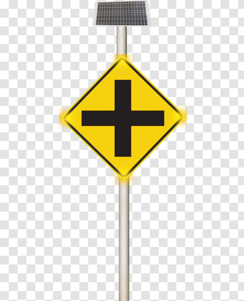 Pedestrian Crossing Road Intersection Sign - Warning Transparent PNG