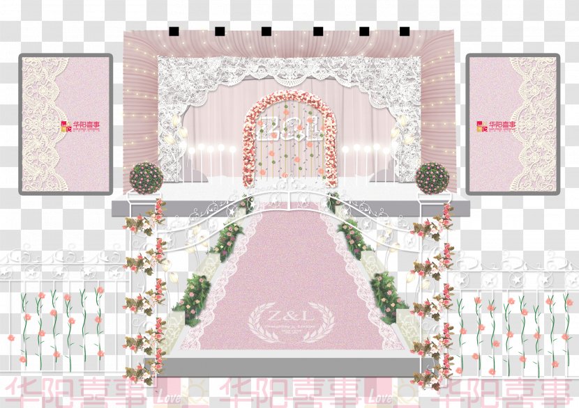 Wedding Invitation Marriage - Template - Pink Set Transparent PNG