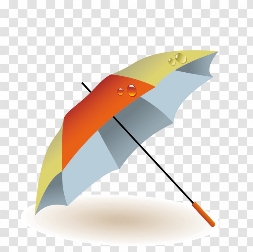 Umbrella Vecteur - Orange - An Transparent PNG