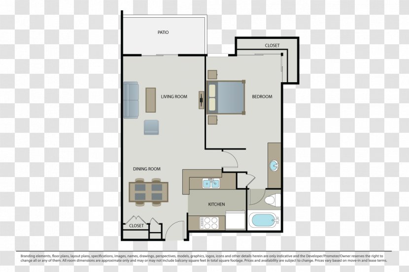 Floor Plan Avondale At Warner Center Apartments Room - California - One Transparent PNG