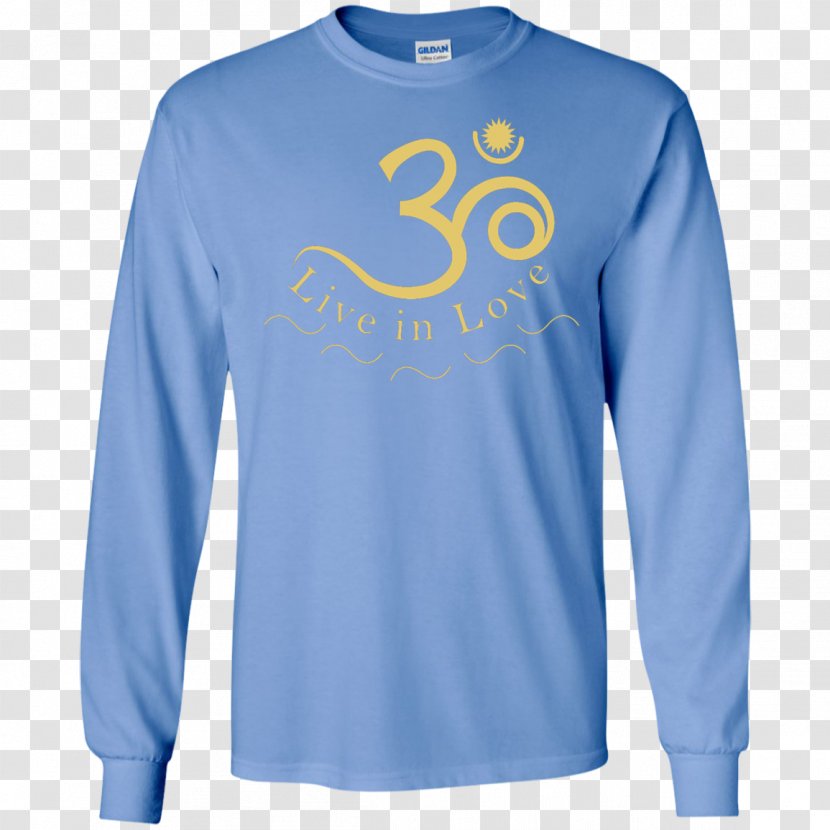 Long-sleeved T-shirt Hoodie - Electric Blue Transparent PNG