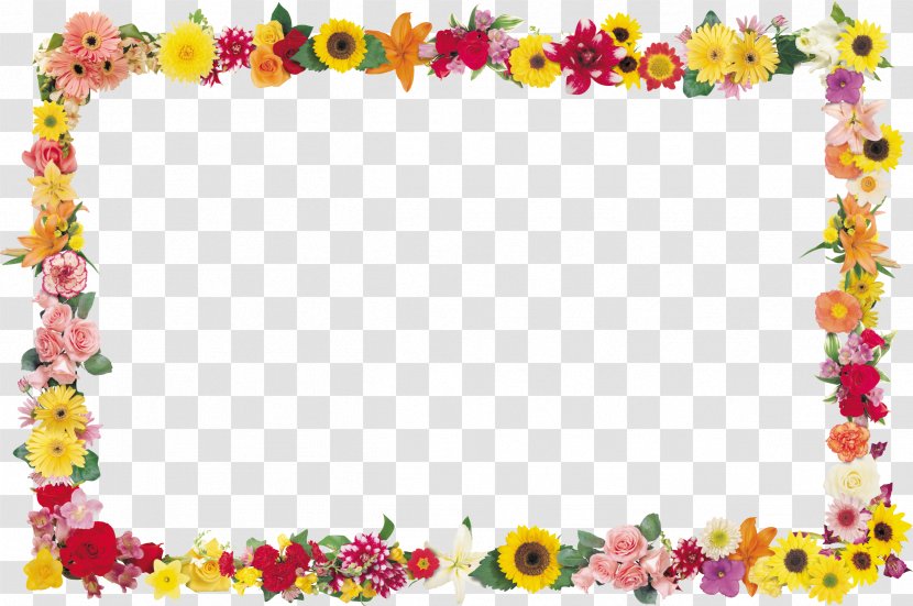 Flower Picture Frames Drawing Clip Art - рамка Transparent PNG