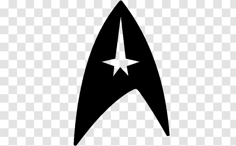 Star Trek: Legacy Symbol Starfleet - Black And White Transparent PNG