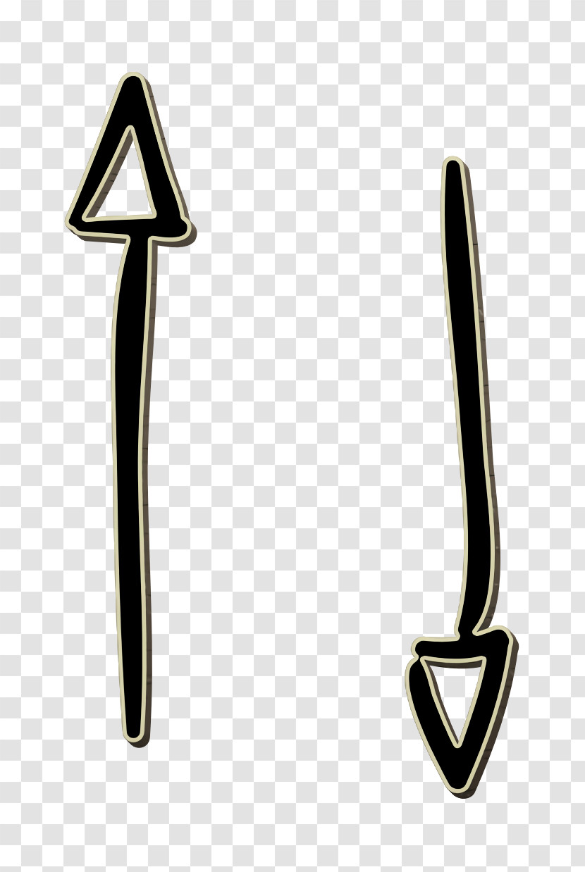 Up Icon Two Way Arrows Icon Hand Drawn Arrows Icon Transparent PNG