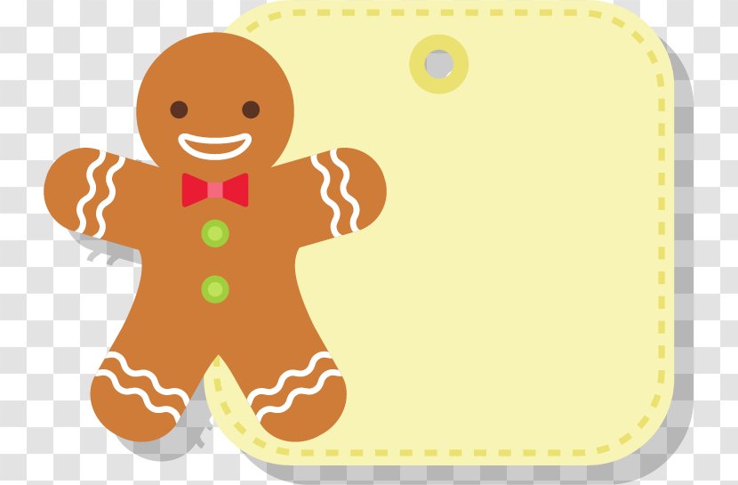 Christmas Jumper Gingerbread Man Biscuit Clip Art - Vector Crackers Trim Tabs Transparent PNG