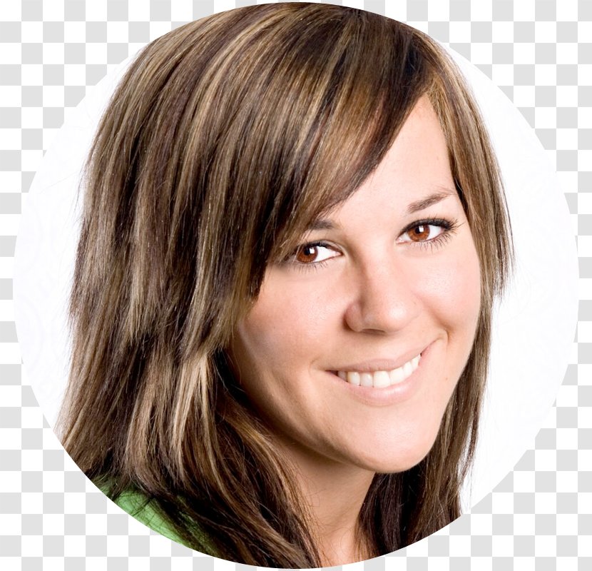 Andreea D Bangs Layered Hair Clarence Street Dental Group - Cheek Transparent PNG