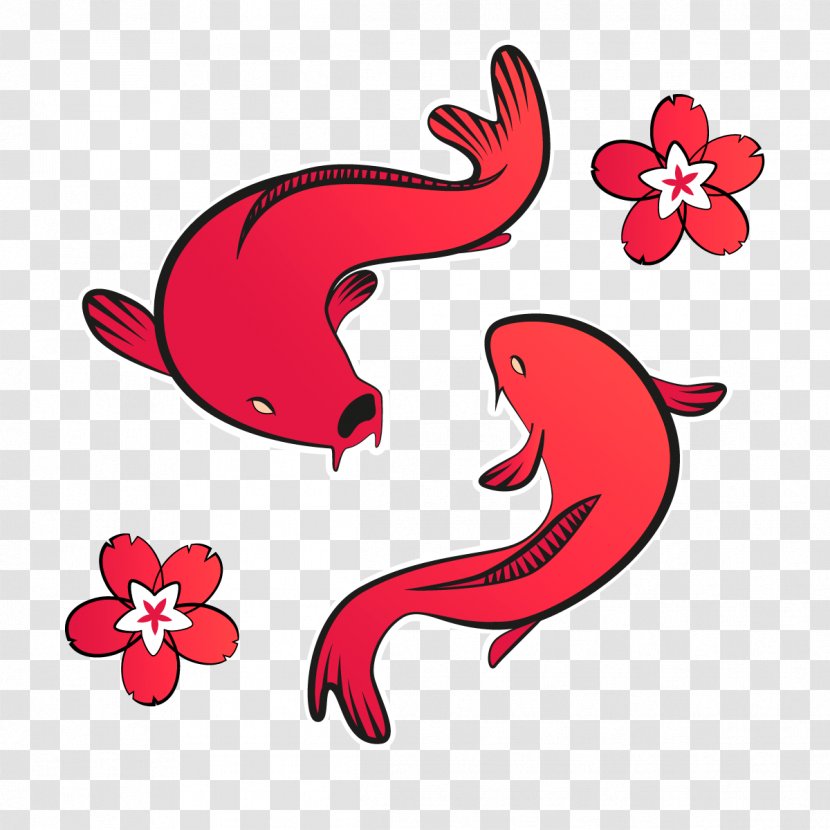 Paper Sticker Decal Wallpaper - Frame - Vector Red Pisces Transparent PNG