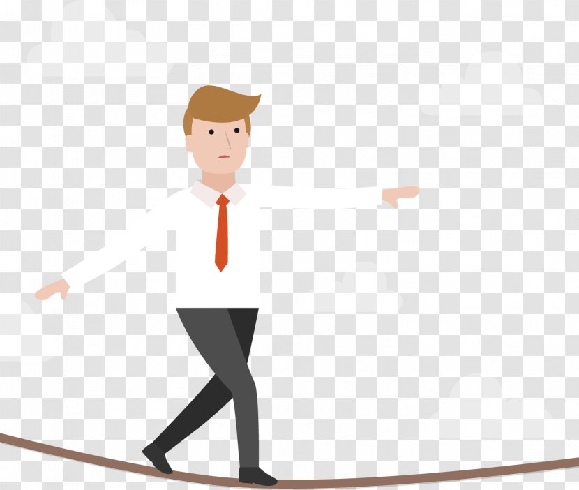 If(we) Advertising Download - Tree - Business Man Walking At High Altitude Rope Vector Material Transparent PNG
