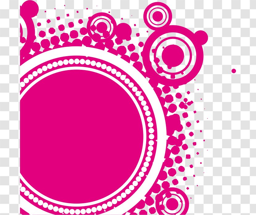 Circle Pink - Flower - Rose Trend Pattern Transparent PNG
