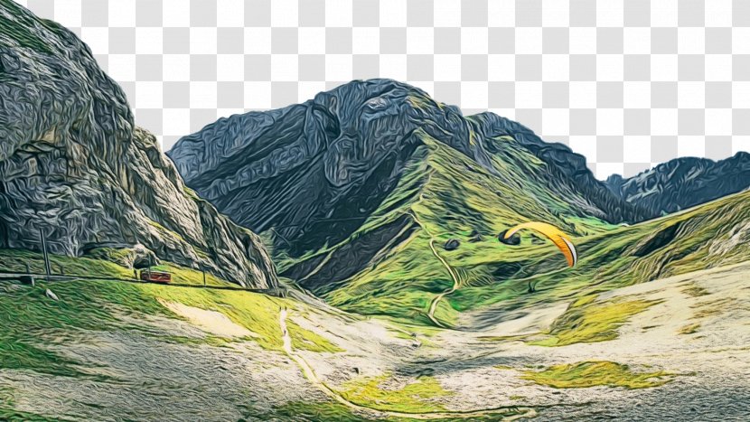 Mountainous Landforms Mountain Highland Natural Landscape Nature - Paint - Wilderness Hill Station Transparent PNG