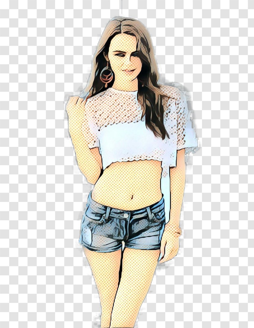 Clothing Shoulder White Crop Top Yellow - Sleeve Transparent PNG