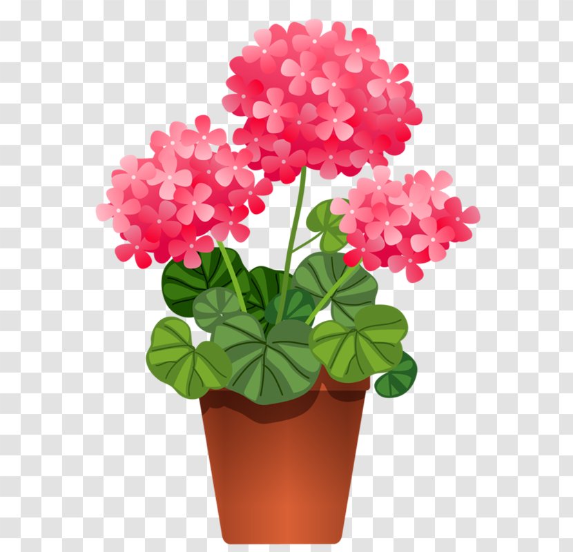 Houseplant Flower Clip Art - Pink - Potted Plant Cliparts Transparent PNG