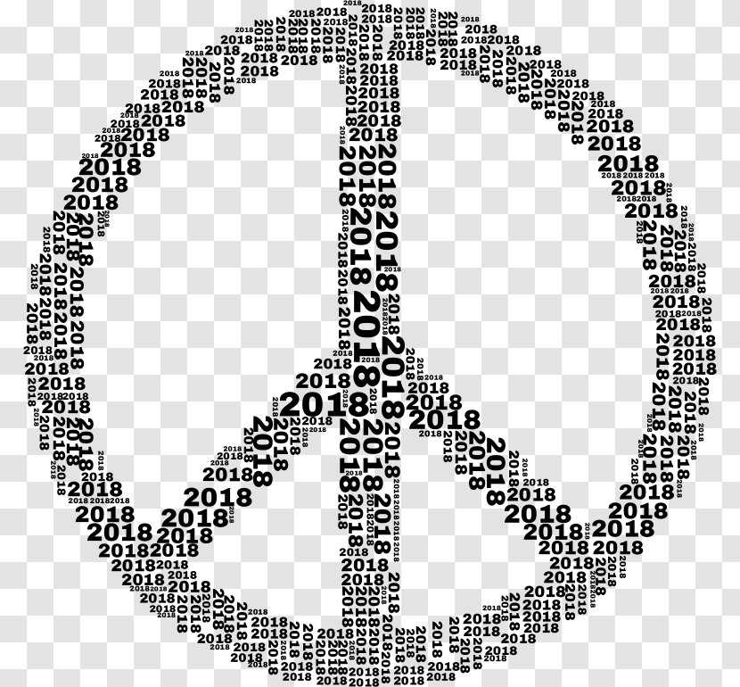 Peace Symbols Clip Art - Display Resolution - 2018 Words Transparent PNG