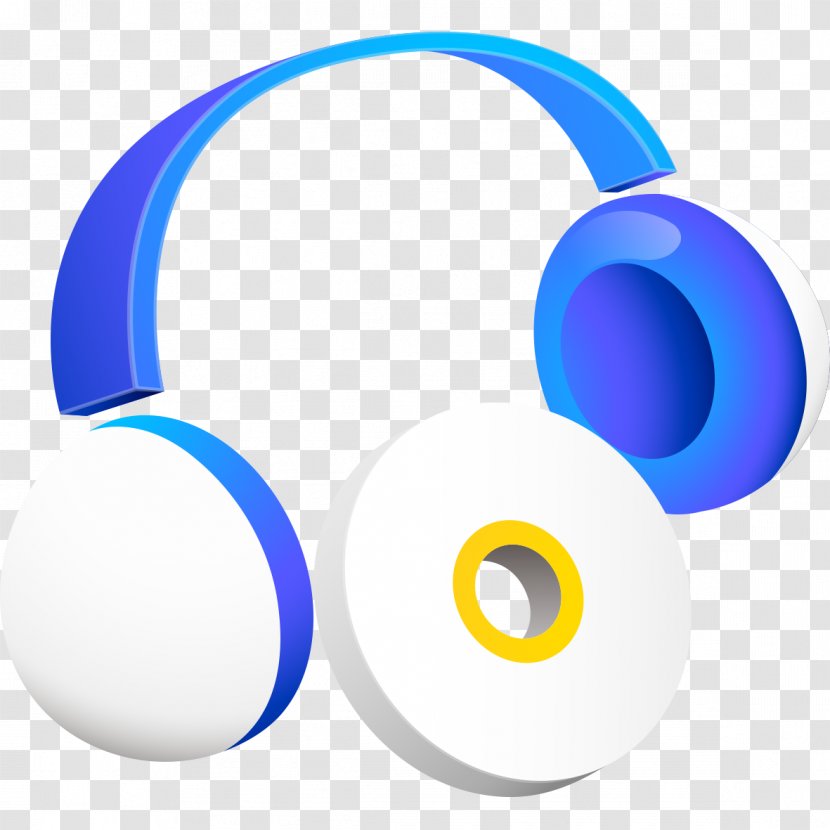 Headphones Headset Clip Art - Blue - Model Transparent PNG