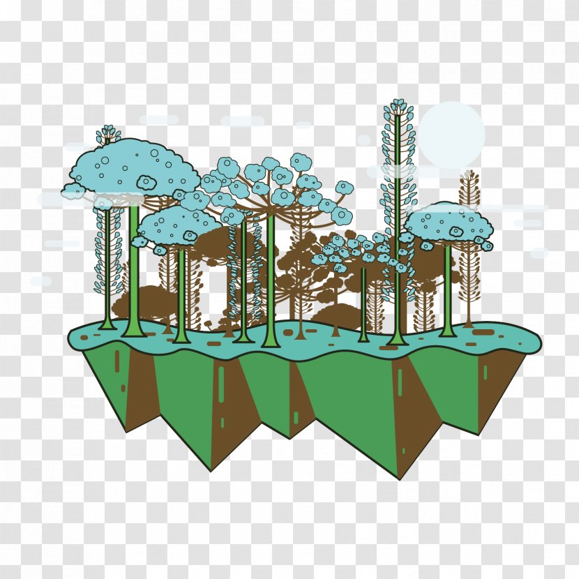 Euclidean Vector Illustration - Artworks - Urban Green Forest Transparent PNG