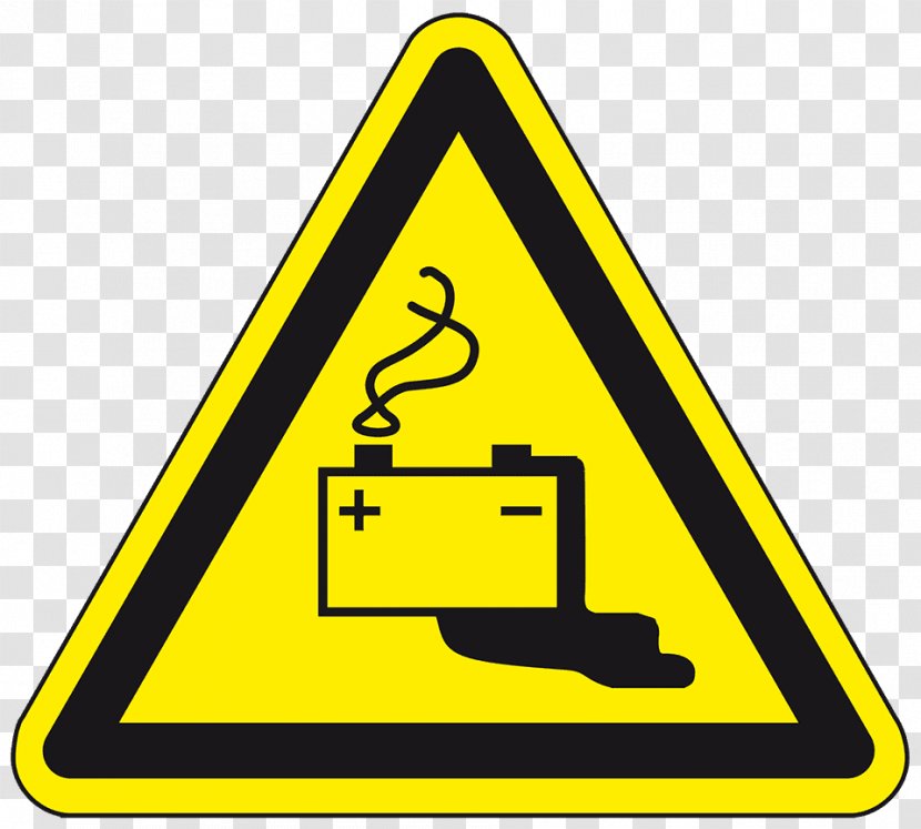 Battery Charger Electric Warning Sign Hazard Symbol - Traffic - Zoom In Transparent PNG