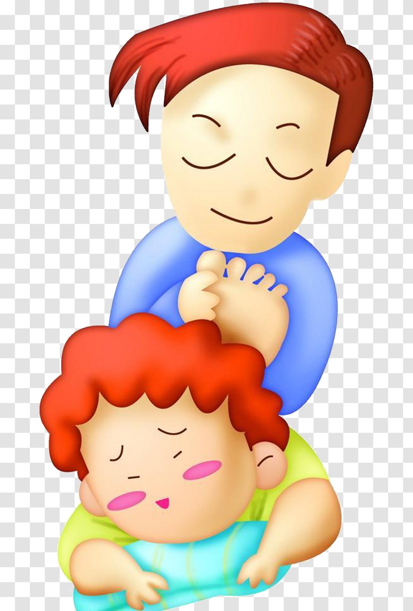 Massage Spa Cartoon Tui Na - Watercolor - Red-haired Man Transparent PNG