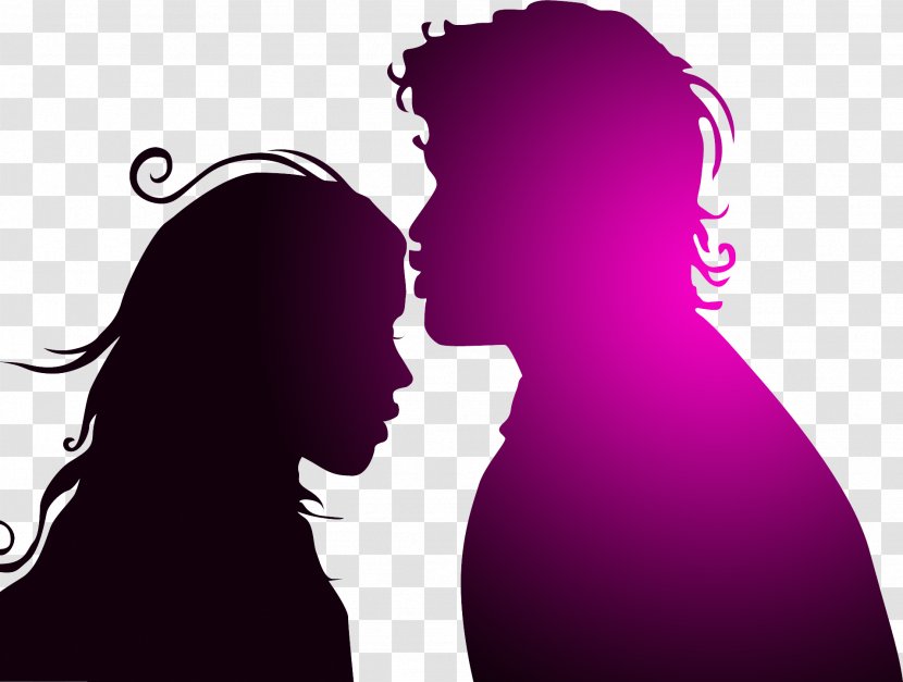 Silhouette Kiss Significant Other Love Man - Kissing Couple Transparent PNG