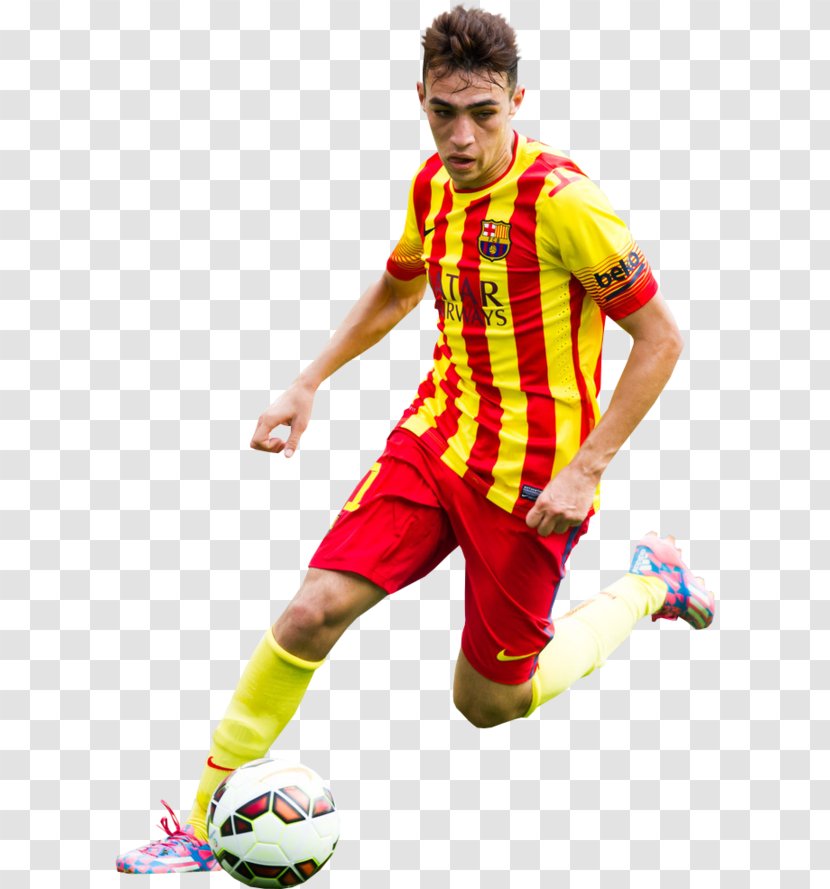 Munir El Haddadi FC Barcelona Soccer Player Rendering Football - Yellow - Fc Transparent PNG