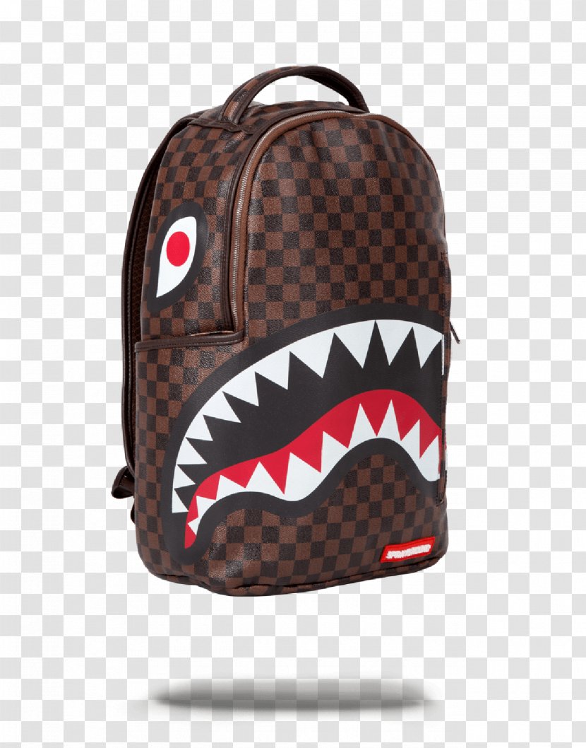 Sprayground Backpack Shark Bag Leather Transparent PNG