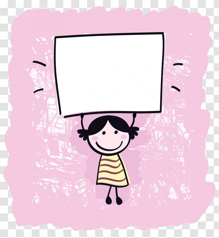 Stock Photography Royalty-free Illustration - Drawing - The Child Raises White Board Transparent PNG