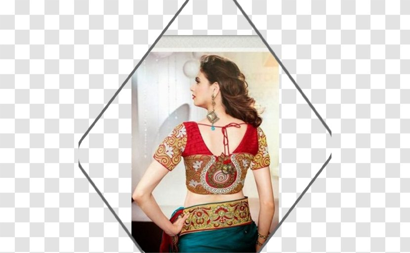 Blouse Sari Fashion Designer Neckline - Halterneck - Shalwar Kameez Transparent PNG