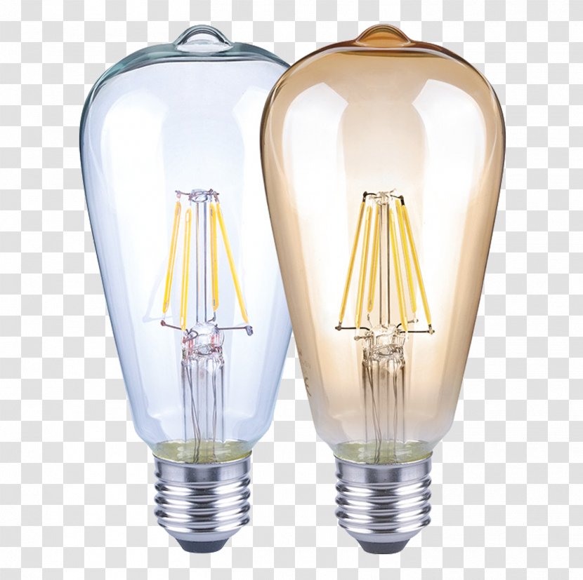 Light Bulb Cartoon - Edison Screw - Compact Fluorescent Lamp Fixture Transparent PNG