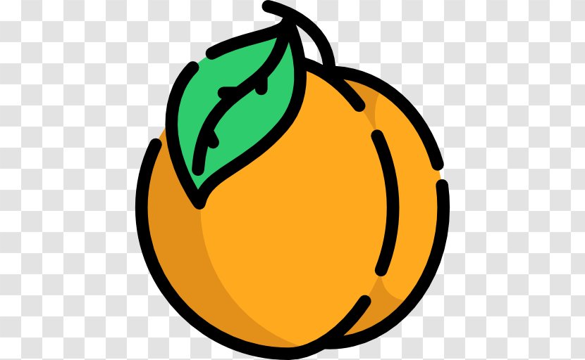 Peach Icon - Yellow - Smoothie Transparent PNG